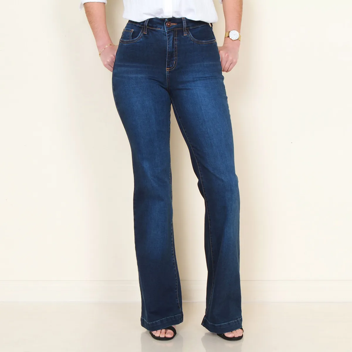 WADOS - Jeans Flare Tiro Alto Mujer Wados