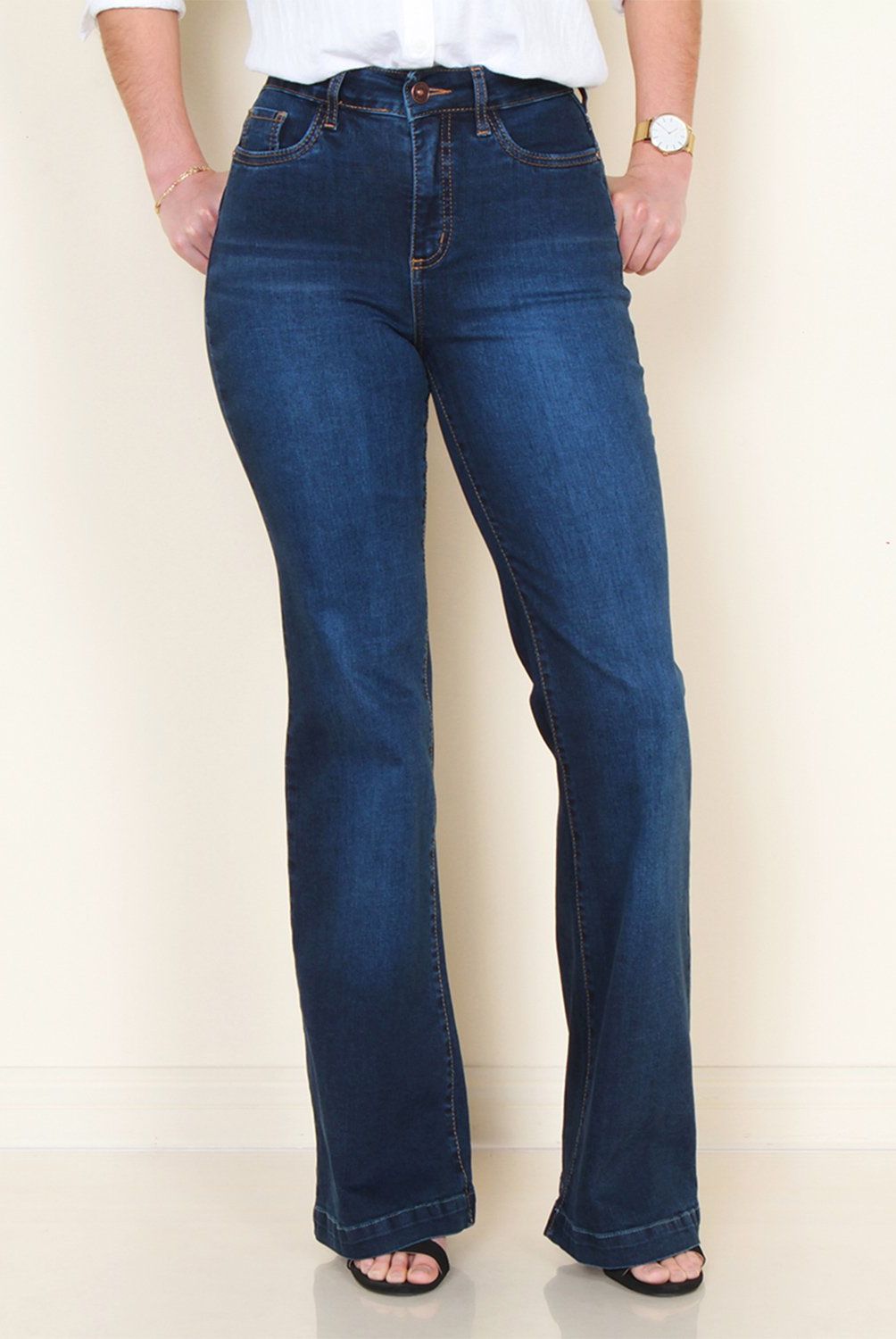 WADOS - Jeans Flare Tiro Alto Mujer Wados
