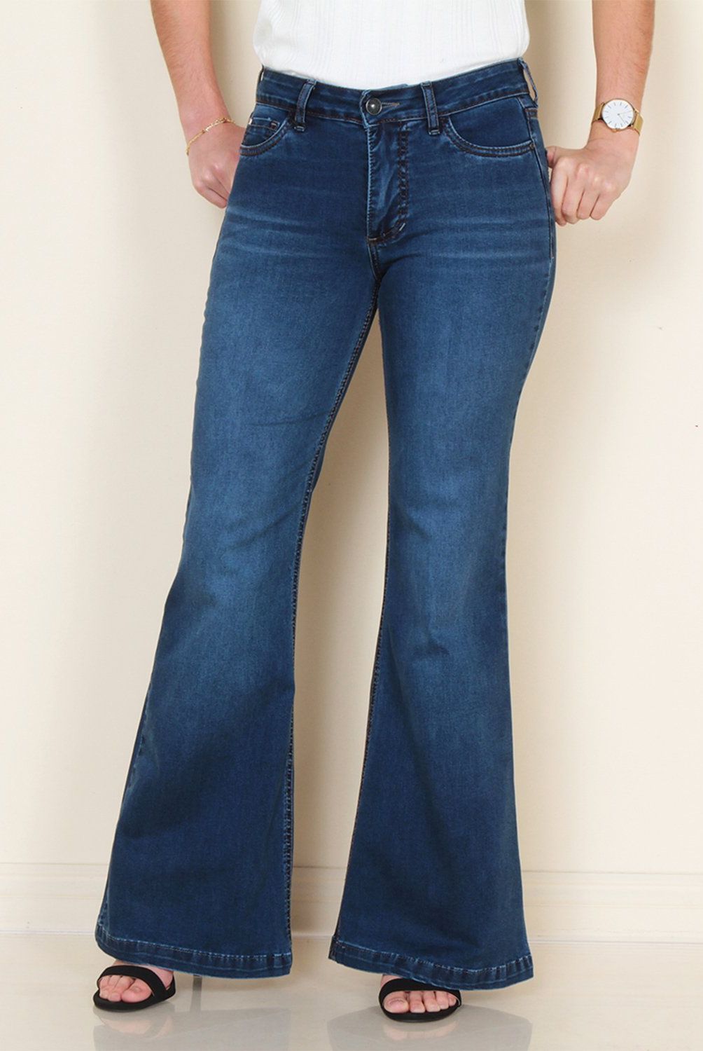 WADOS - Jeans Flare Tiro Medio Mujer Wados