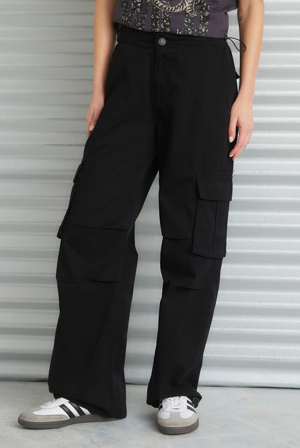 AMERICANINO - Jeans Cargo Tiro Medio Mujer Americanino