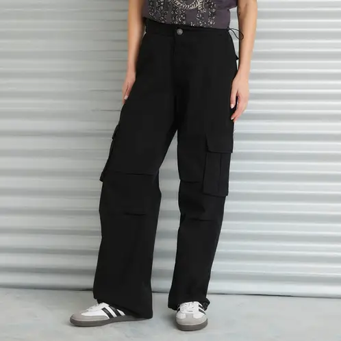 AMERICANINO - Jeans Cargo Tiro Medio Mujer