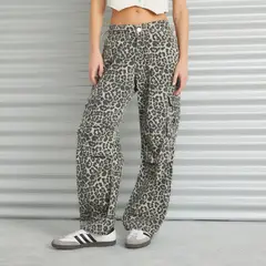 AMERICANINO - Jeans Cargo Tiro Medio Mujer