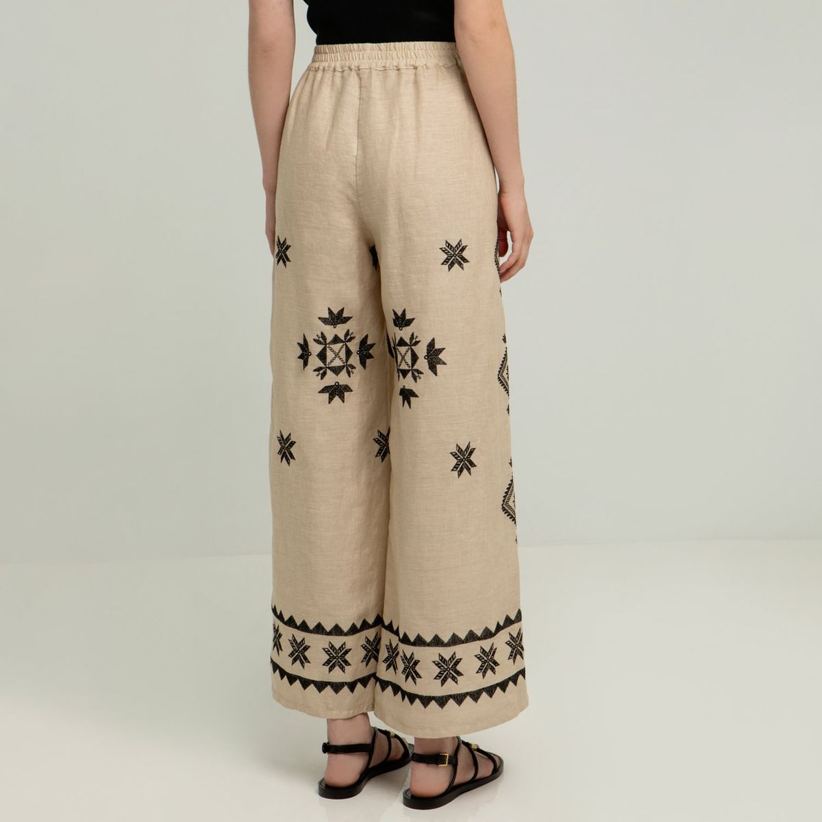 GREEK ARCHAIC KORI - Pantalón 100% Lino Mujer Greek Archaic Kori