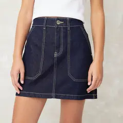 SYBILLA - Falda Corta Denim Tiro Alto Para Mujer