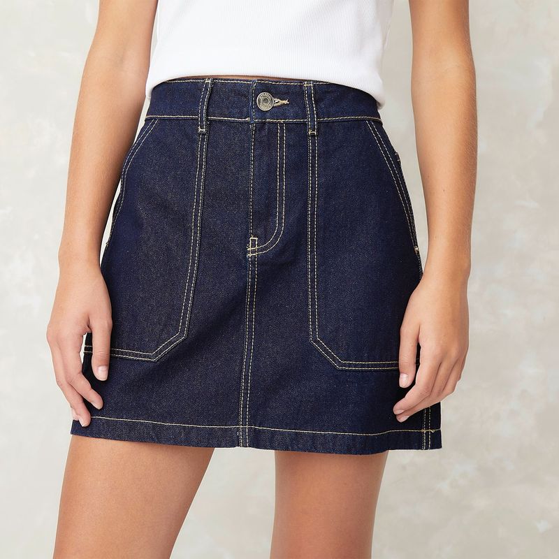 SYBILLA - Falda Corta Denim Sybilla Tiro Alto Para Mujer