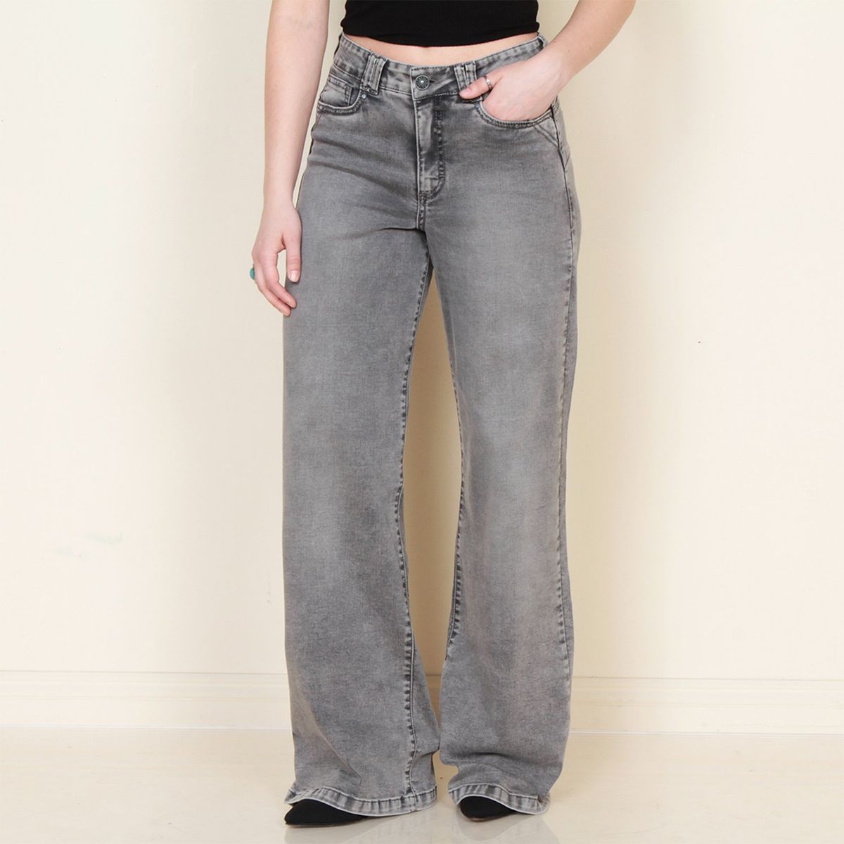 WADOS - Jeans Wide Leg Tiro Alto Mujer Wados