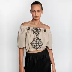 GREEK ARCHAIC KORI - Blusa Estamp Mc Mujer