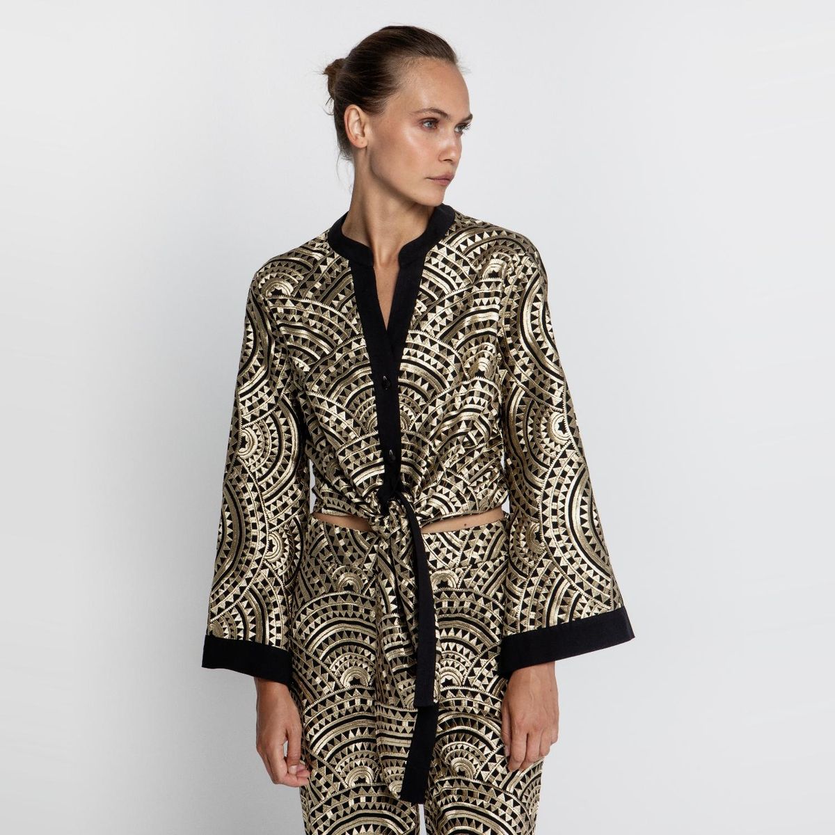 GREEK ARCHAIC KORI - Blusa Estamp Ml Mujer Greek Archaic Kori