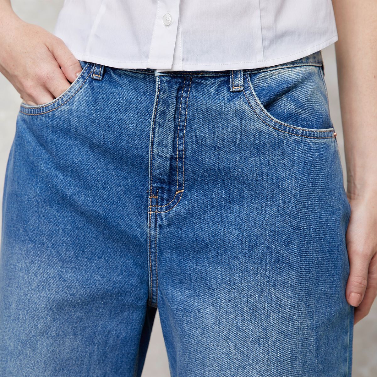 SYBILLA - Jeans Baggy Tiro Medio Mujer Sybilla