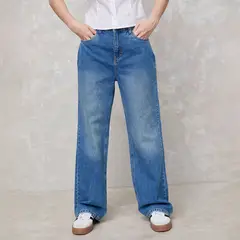 SYBILLA - Jeans Baggy Tiro Medio Mujer
