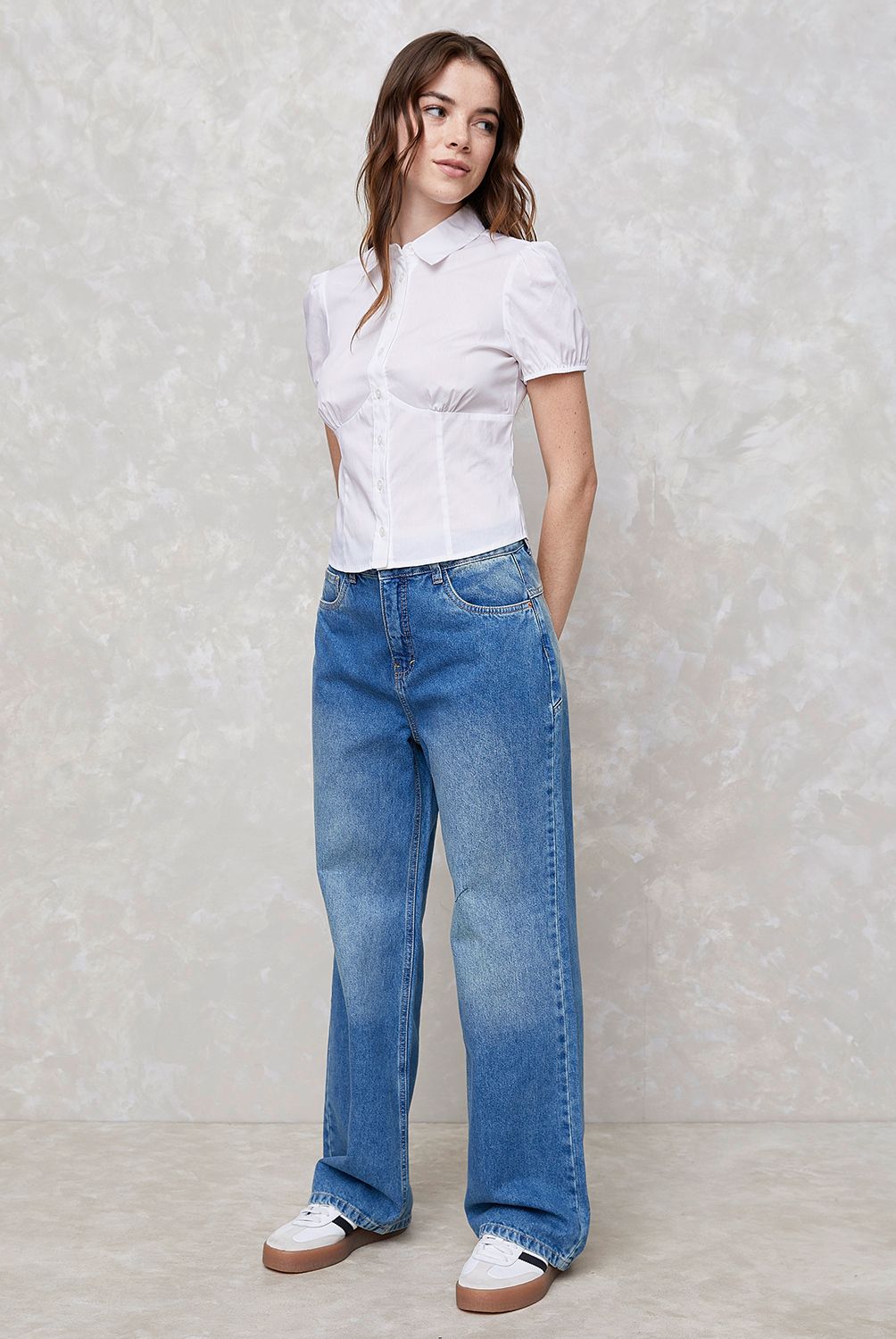 SYBILLA - Jeans Baggy Tiro Medio Mujer Sybilla