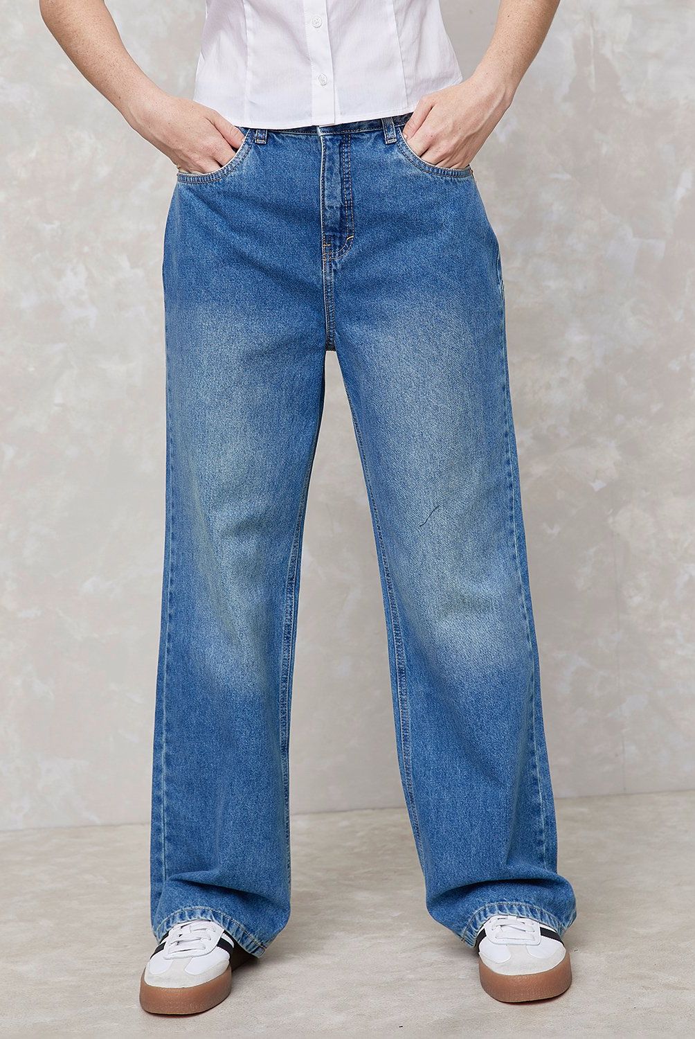 SYBILLA - Jeans Baggy Tiro Medio Mujer Sybilla