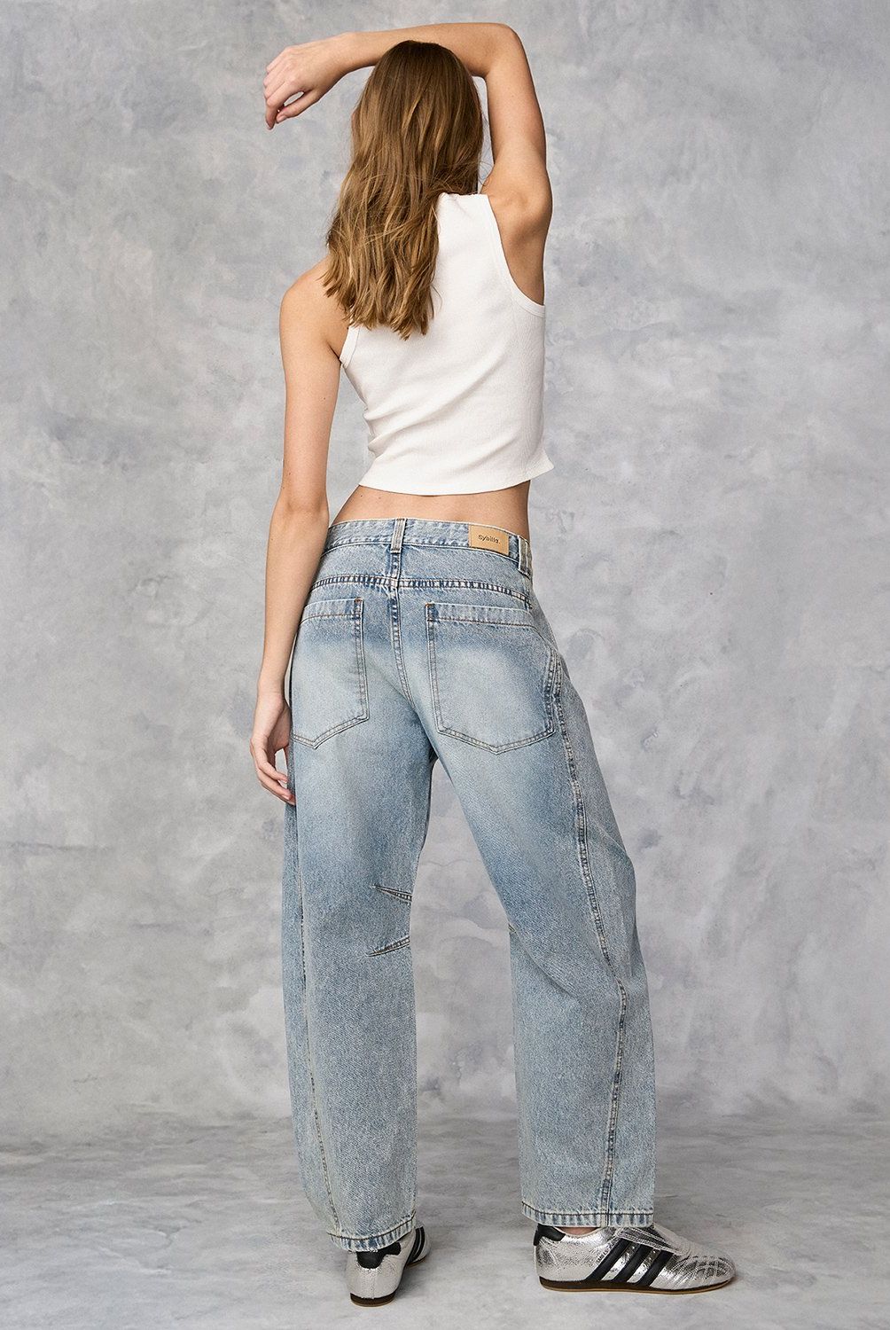 SYBILLA - Jeans Balloon Tiro Medio Mujer Sybilla