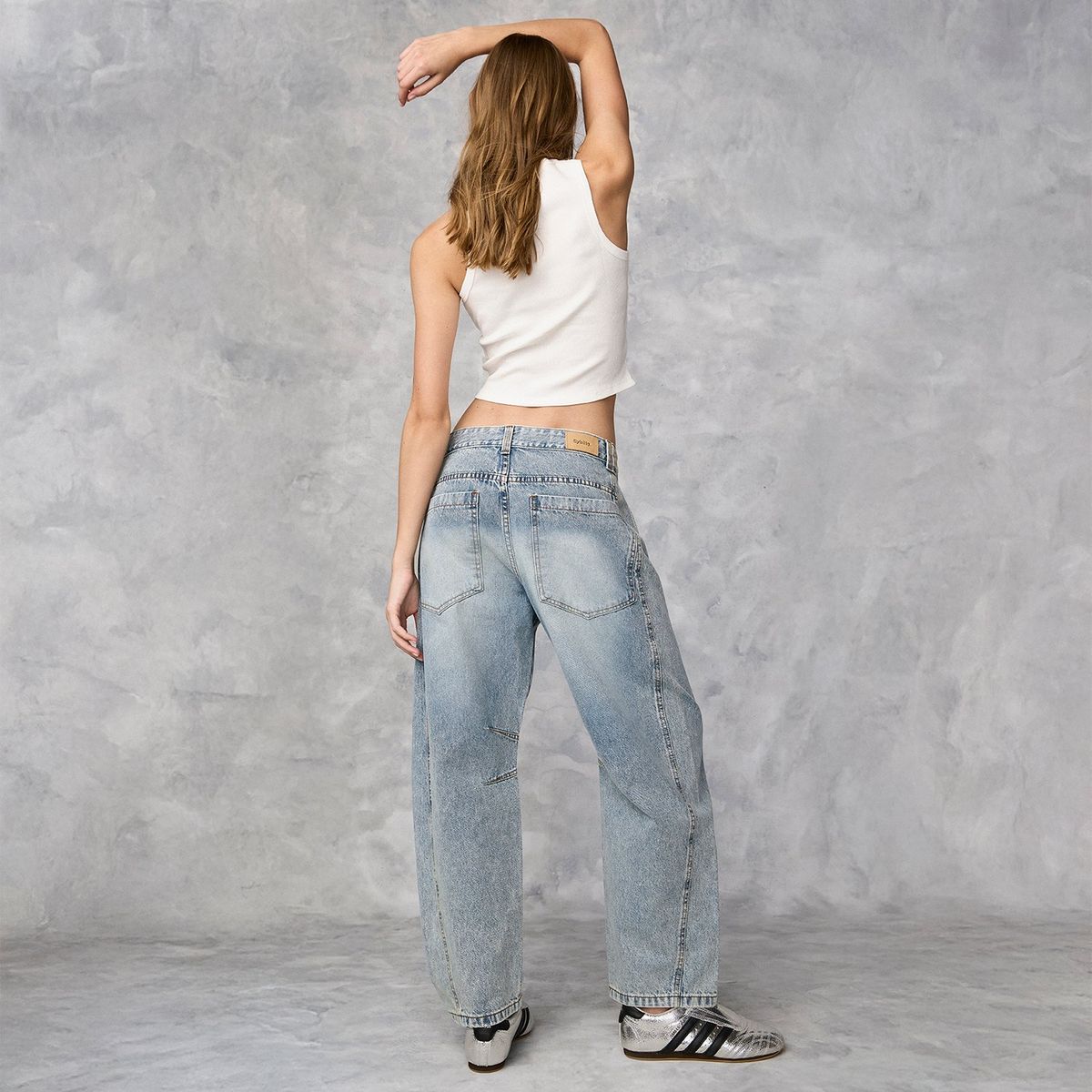 SYBILLA - Jeans Balloon Tiro Medio Mujer Sybilla