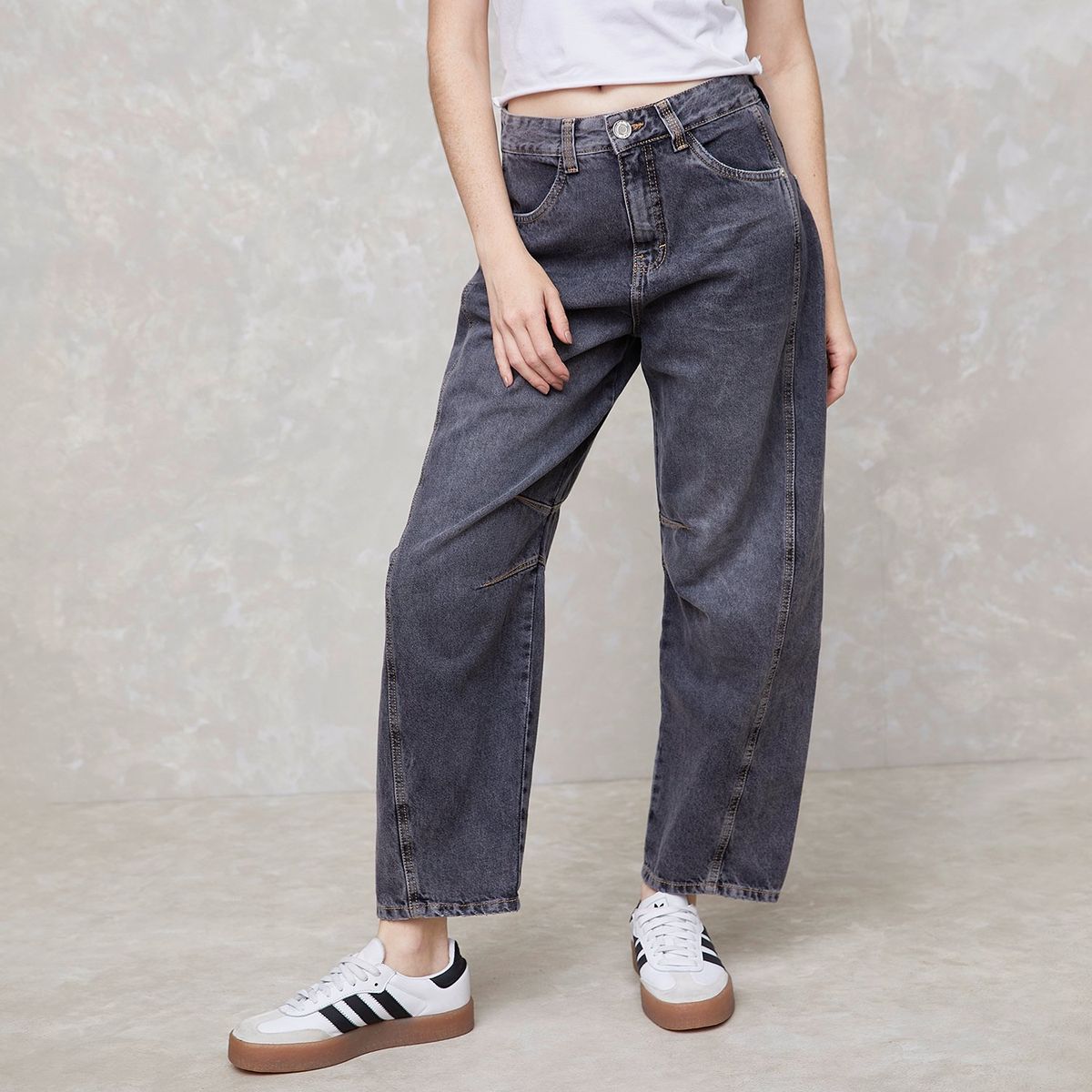 SYBILLA - Jeans Balloon Tiro Medio Mujer Sybilla