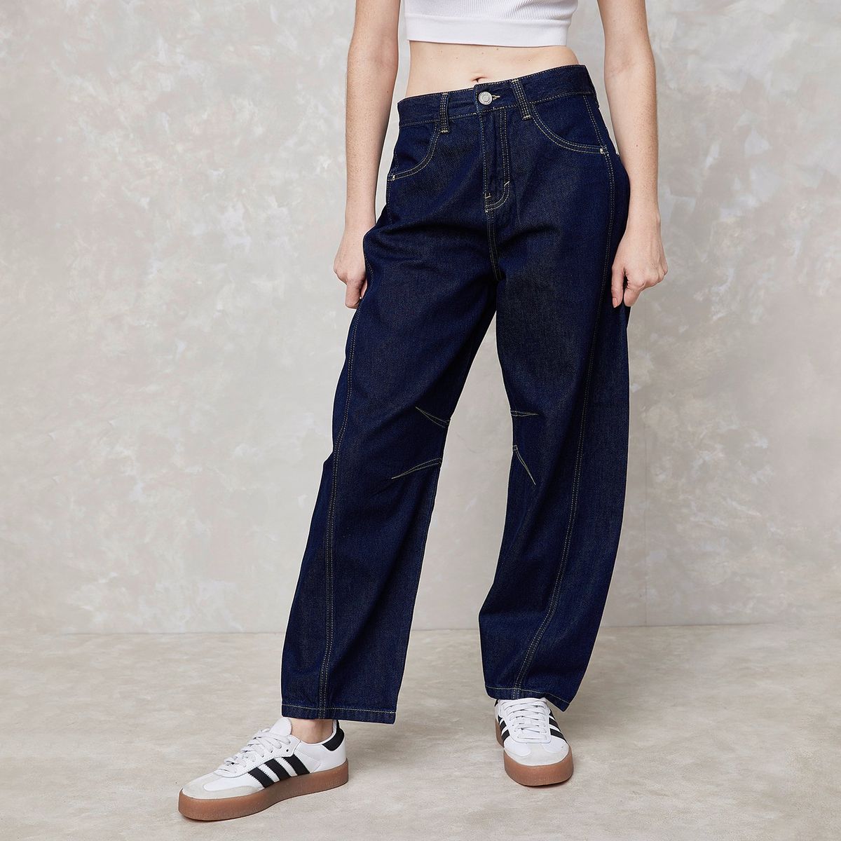 SYBILLA - Jeans Balloon Tiro Medio Mujer Sybilla