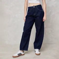 SYBILLA - Jeans Balloon Tiro Medio Mujer