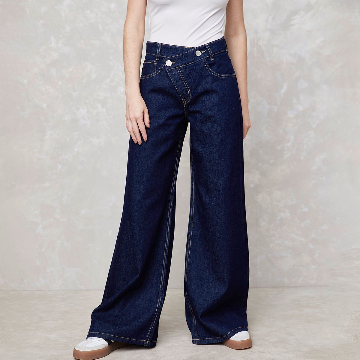 SYBILLA - Jeans Wide Leg Sybilla Tiro Medio Mujer