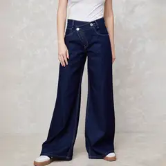 SYBILLA - Jeans Wide Leg Tiro Medio Mujer