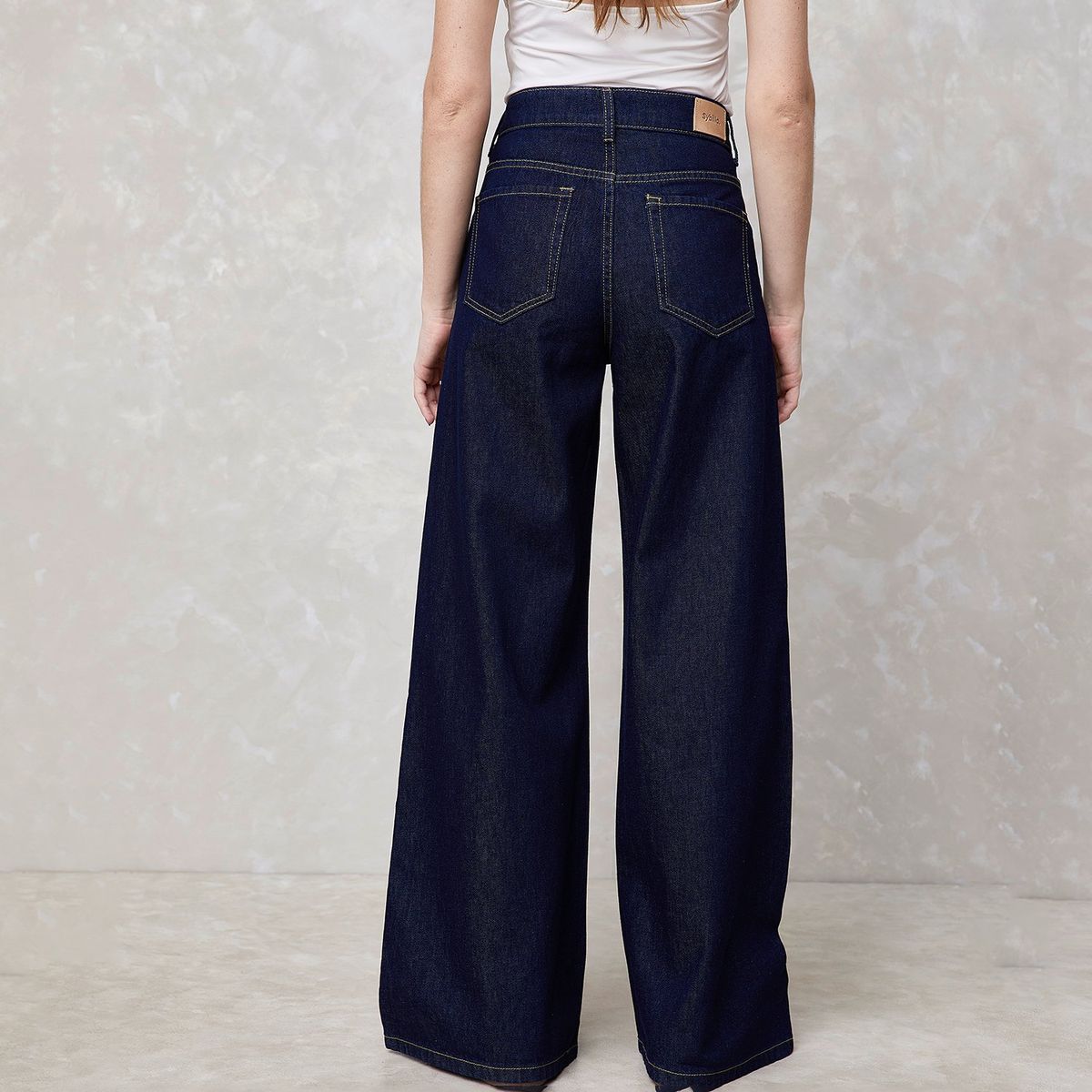 SYBILLA - Jeans Wide Leg Sybilla Tiro Medio Mujer