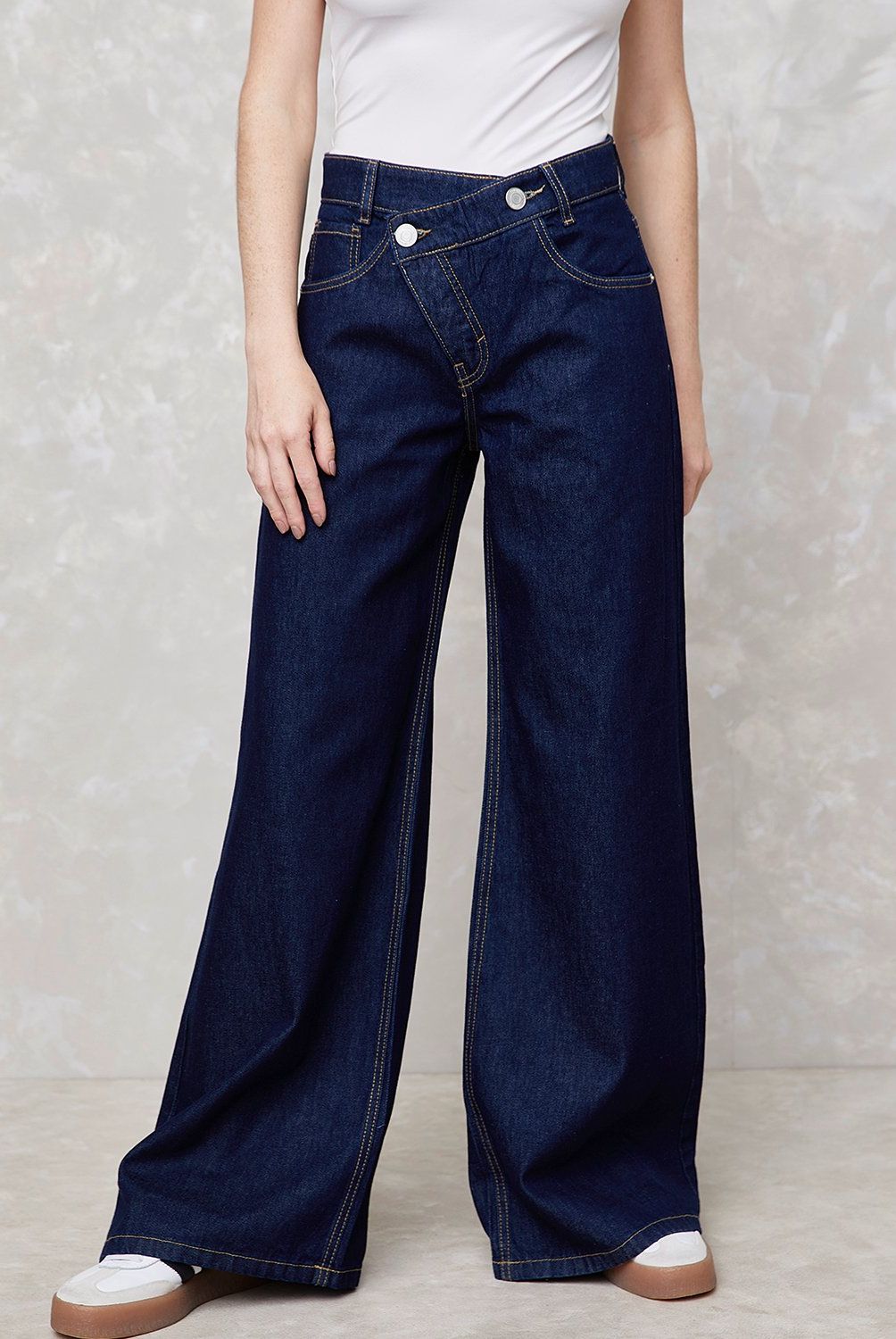 SYBILLA - Jeans Wide Leg Sybilla Tiro Medio Mujer