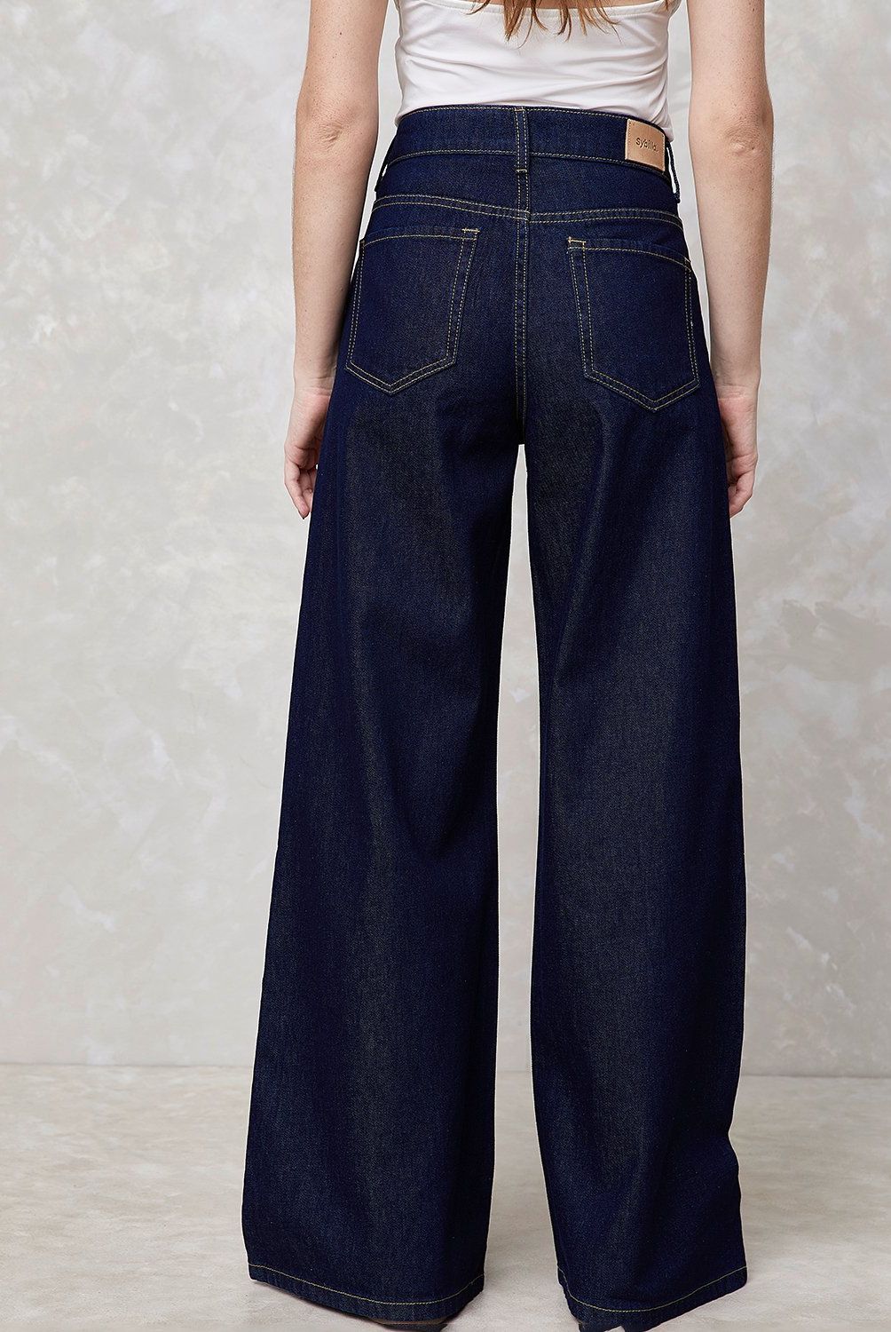 SYBILLA - Jeans Wide Leg Sybilla Tiro Medio Mujer