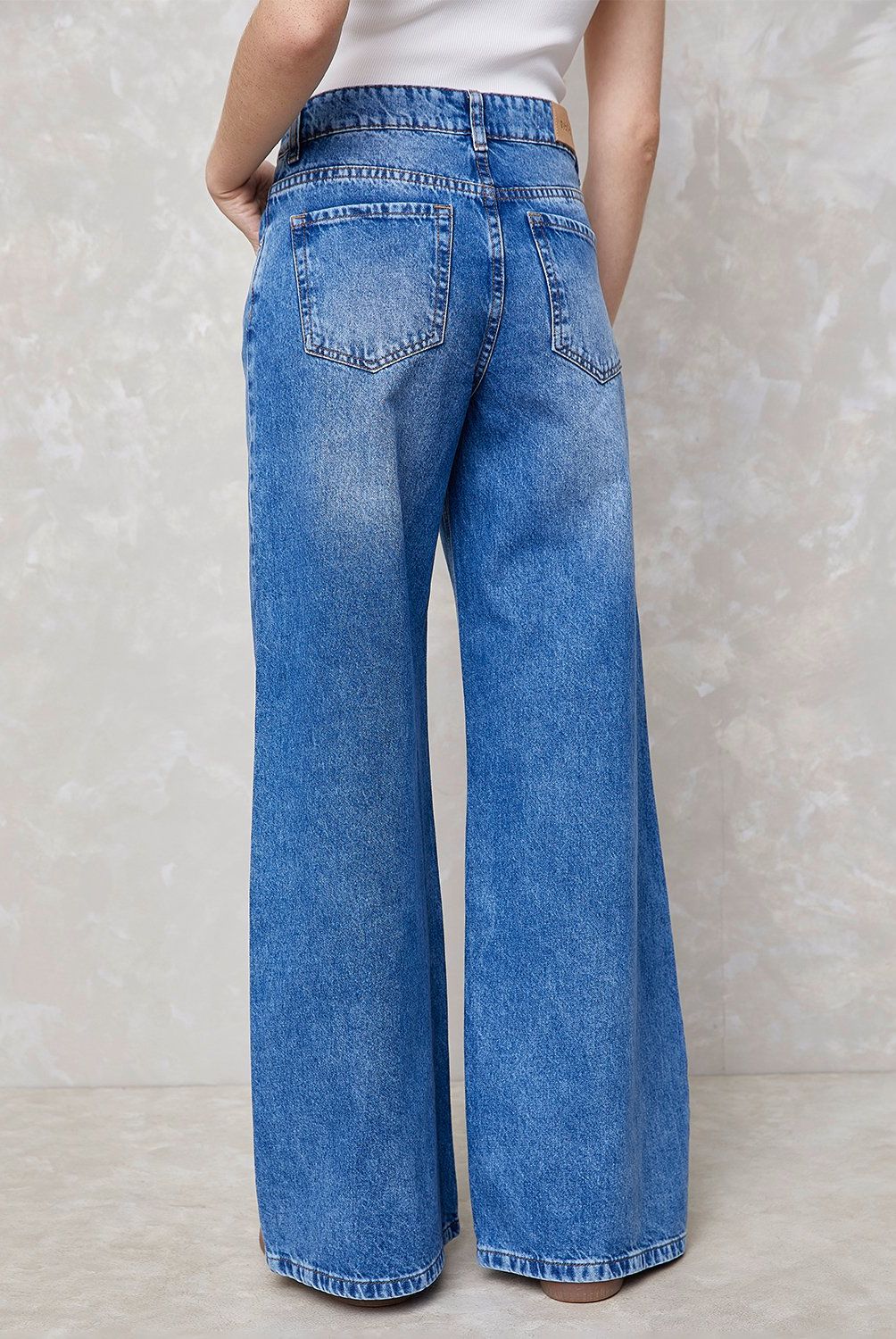 SYBILLA - Jeans Wide Leg Tiro Medio Mujer Sybilla