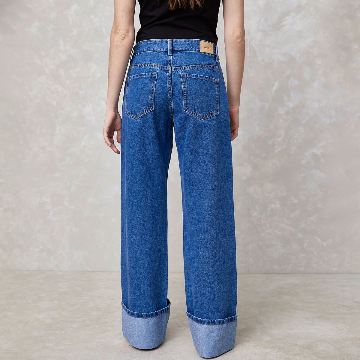 SYBILLA - Jeans Baggy Tiro Bajo Mujer Sybilla