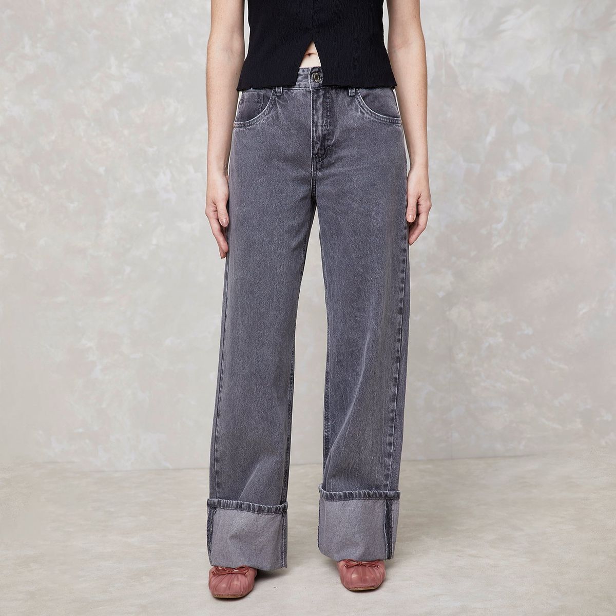 SYBILLA - Jeans Baggy Tiro Bajo Mujer Sybilla