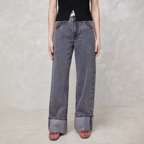 SYBILLA - Jeans Baggy Tiro Medio Mujer Algodón
