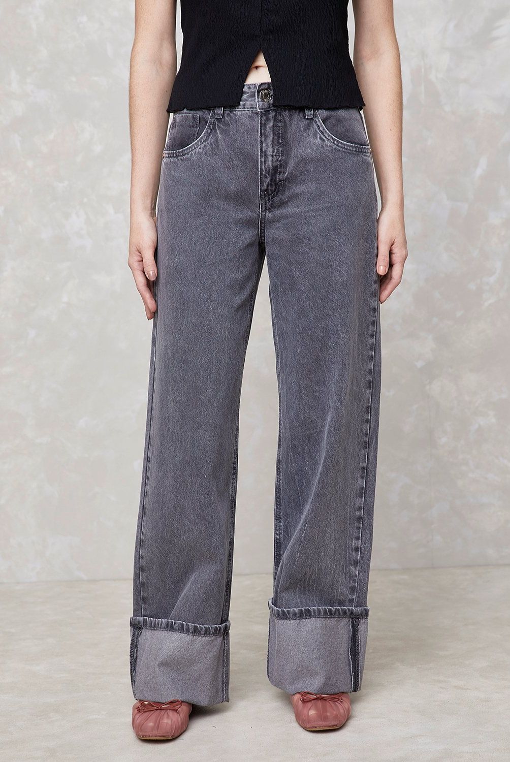 SYBILLA - Jeans Baggy Tiro Medio Mujer Sybilla Algodón