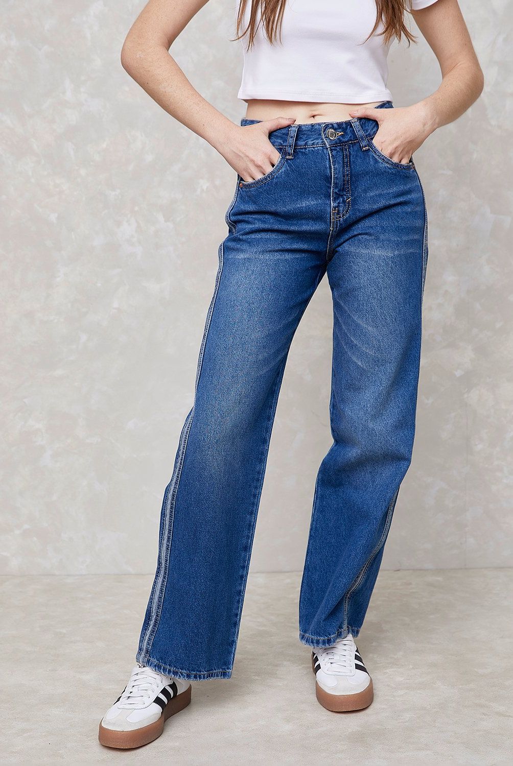 SYBILLA - Jeans Straight Tiro Medio Sybilla Mujer Algodón