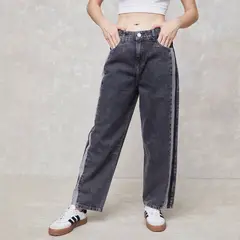 SYBILLA - Jeans Balloon Tiro Medio Algodón Mujer