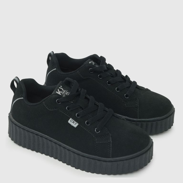 Colegio Mujer Zapatillas Escolares Negras COLLOKY Zapatilla