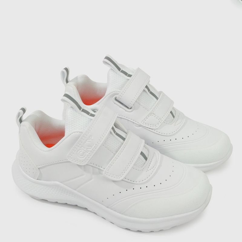 COLLOKY - Zapatilla Escolar Unisex Blanco (23 a 29) Colloky