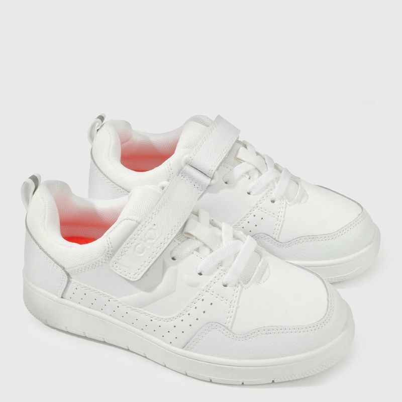 COLLOKY - Zapatilla Escolar Unisex Blanco (34 a 41) Colloky