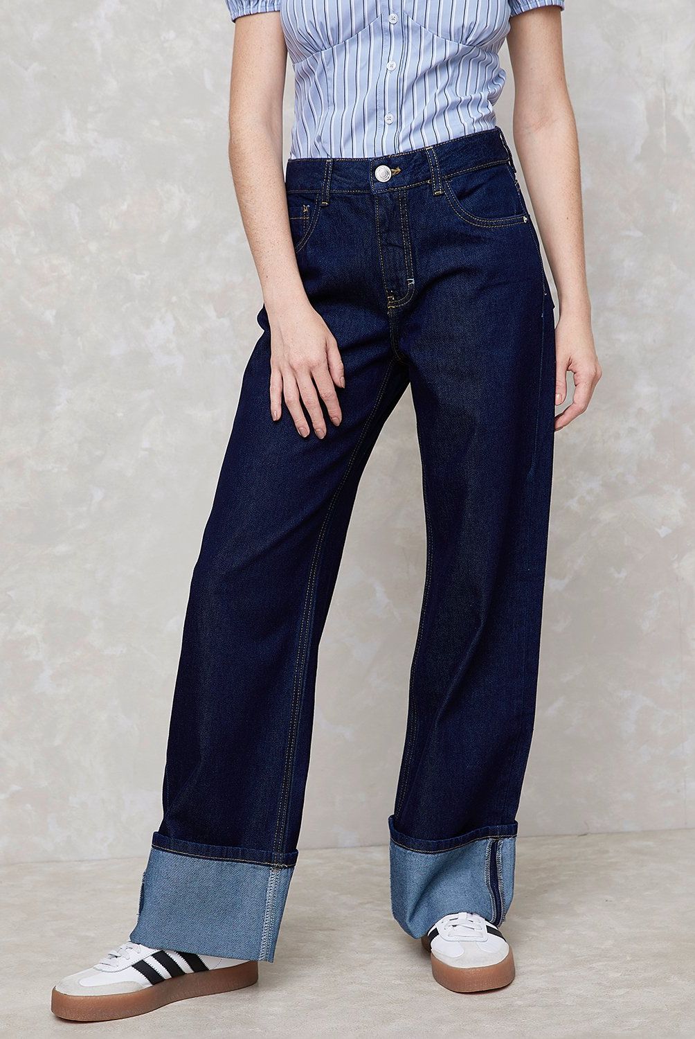SYBILLA - Jeans Baggy Tiro Medio Mujer Sybilla Algodón