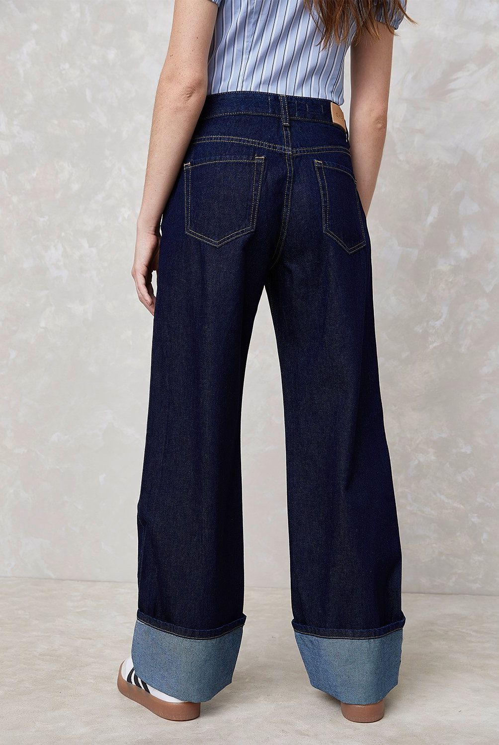 SYBILLA - Jeans Baggy Tiro Medio Mujer Sybilla Algodón