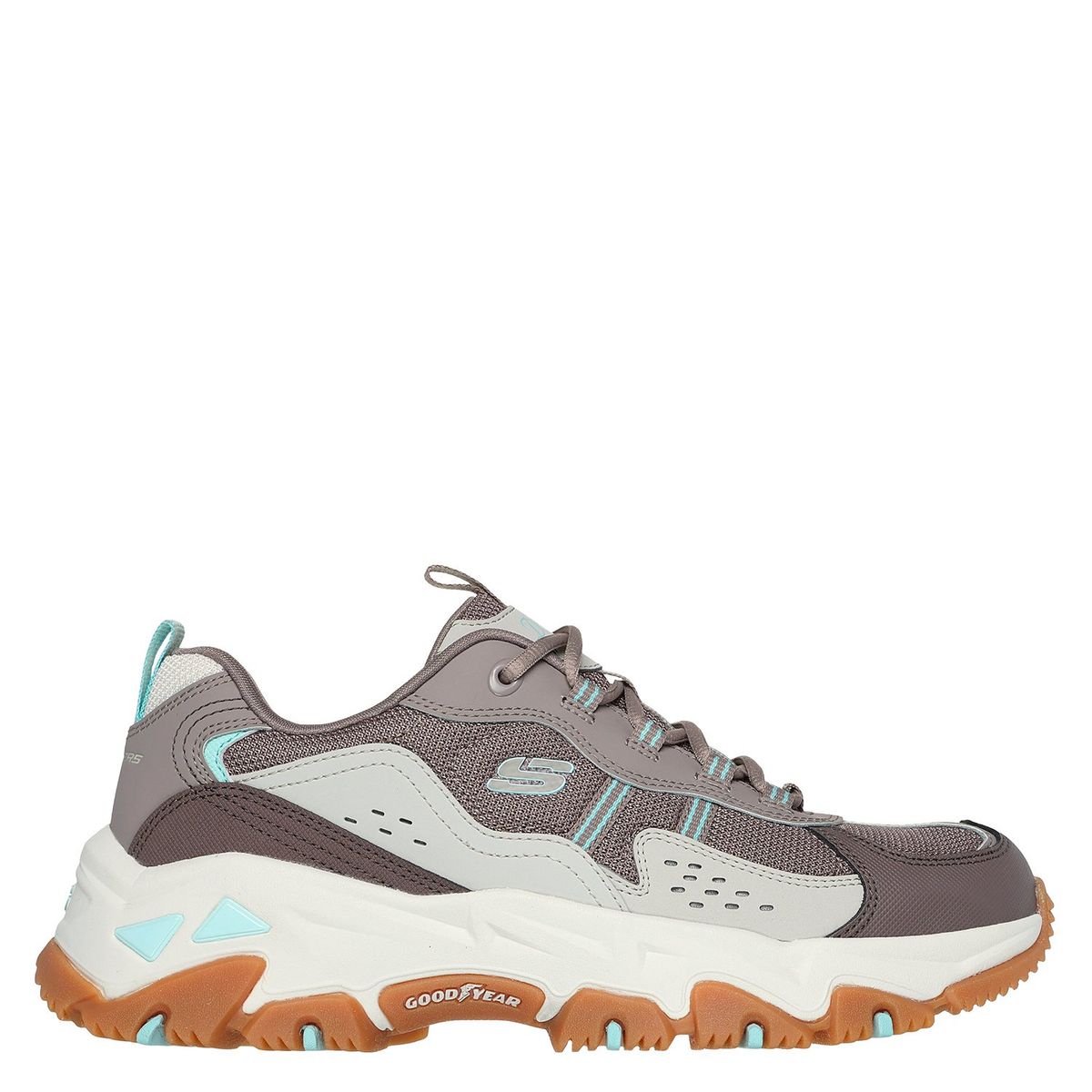 SKECHERS - Zapatilla Lifestyle Mujer Cuero Gris Skechers