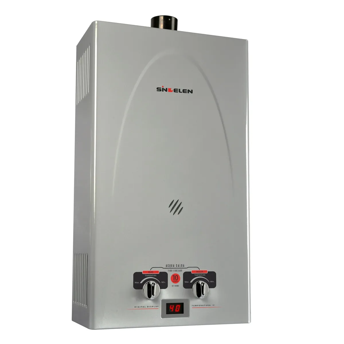 SINDELEN - Calefon Gas Natural 10 Litros CFF-101GNSI Sindelen
