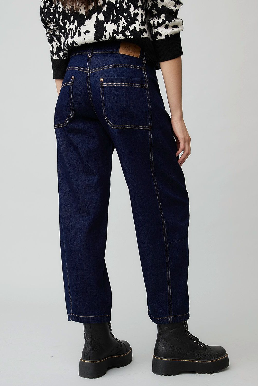 AMERICANINO - Jeans Baggy Tiro Medio Mujer Americanino