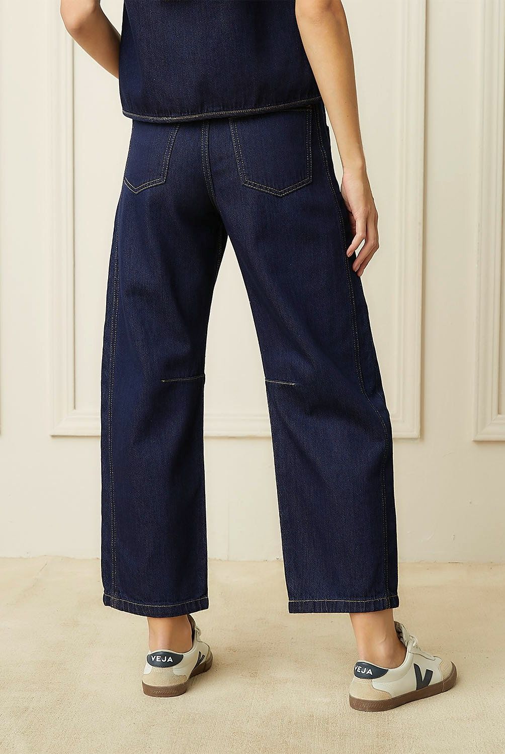 BASEMENT - Jeans Baggy Tiro Medio Mujer Basement