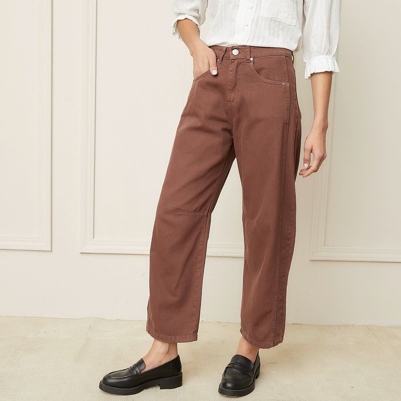 BASEMENT - Jeans Baggy Tiro Medio Mujer Basement