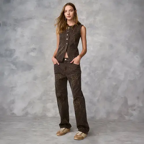 SYBILLA - Jeans Straight Tiro Medio Mujer
