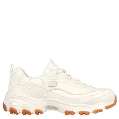 SKECHERS - Zapatilla urbana mujer cuero beige/khaki