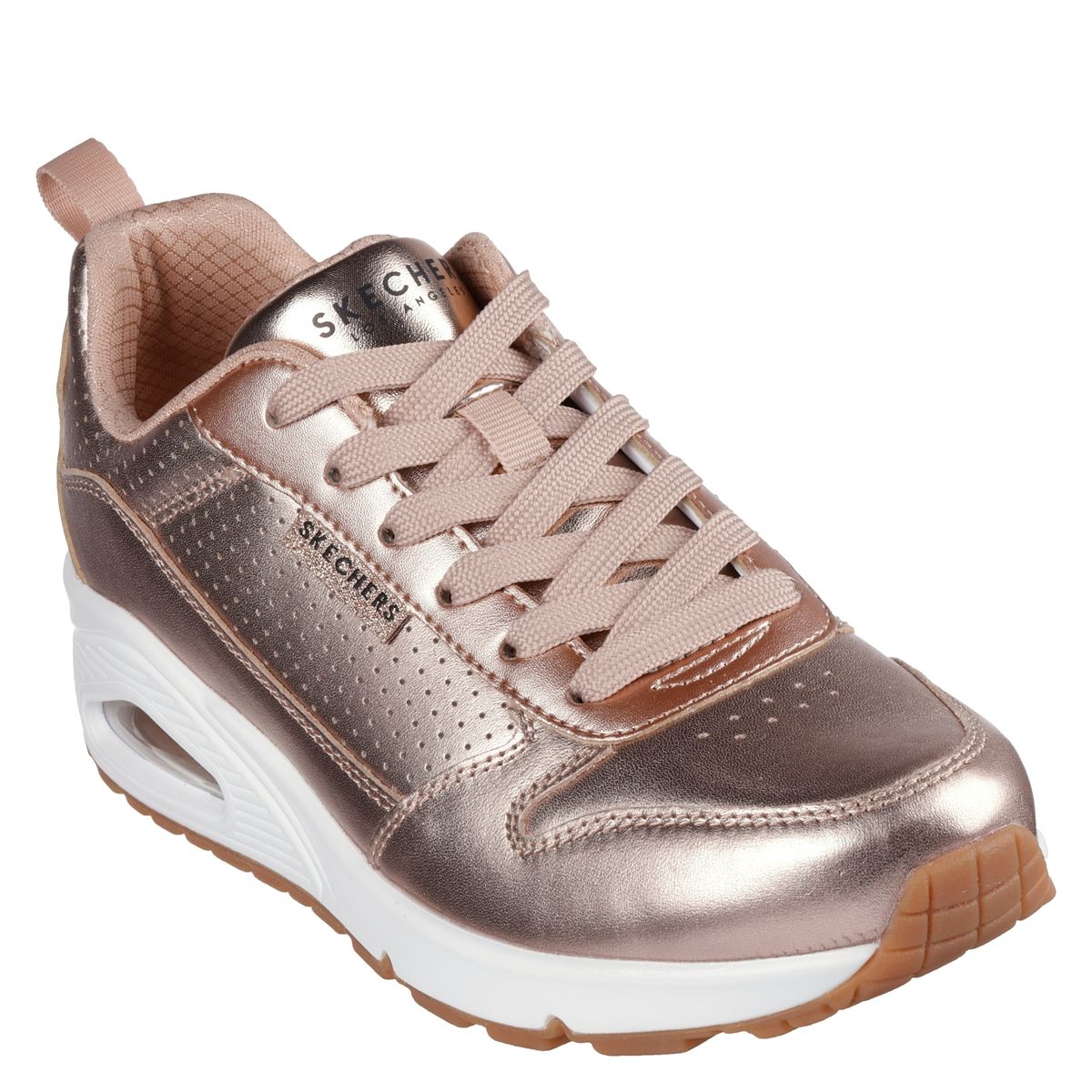 SKECHERS - Zapatilla Urbana Mujer Cuero Rosado Skechers