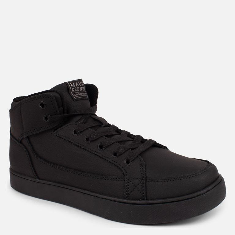 MAUI AND SONS Zapatilla Escolar Niño Cuero Negro