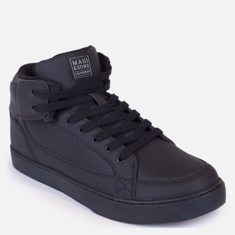Zapatilla Escolar Niño Cuero Negro