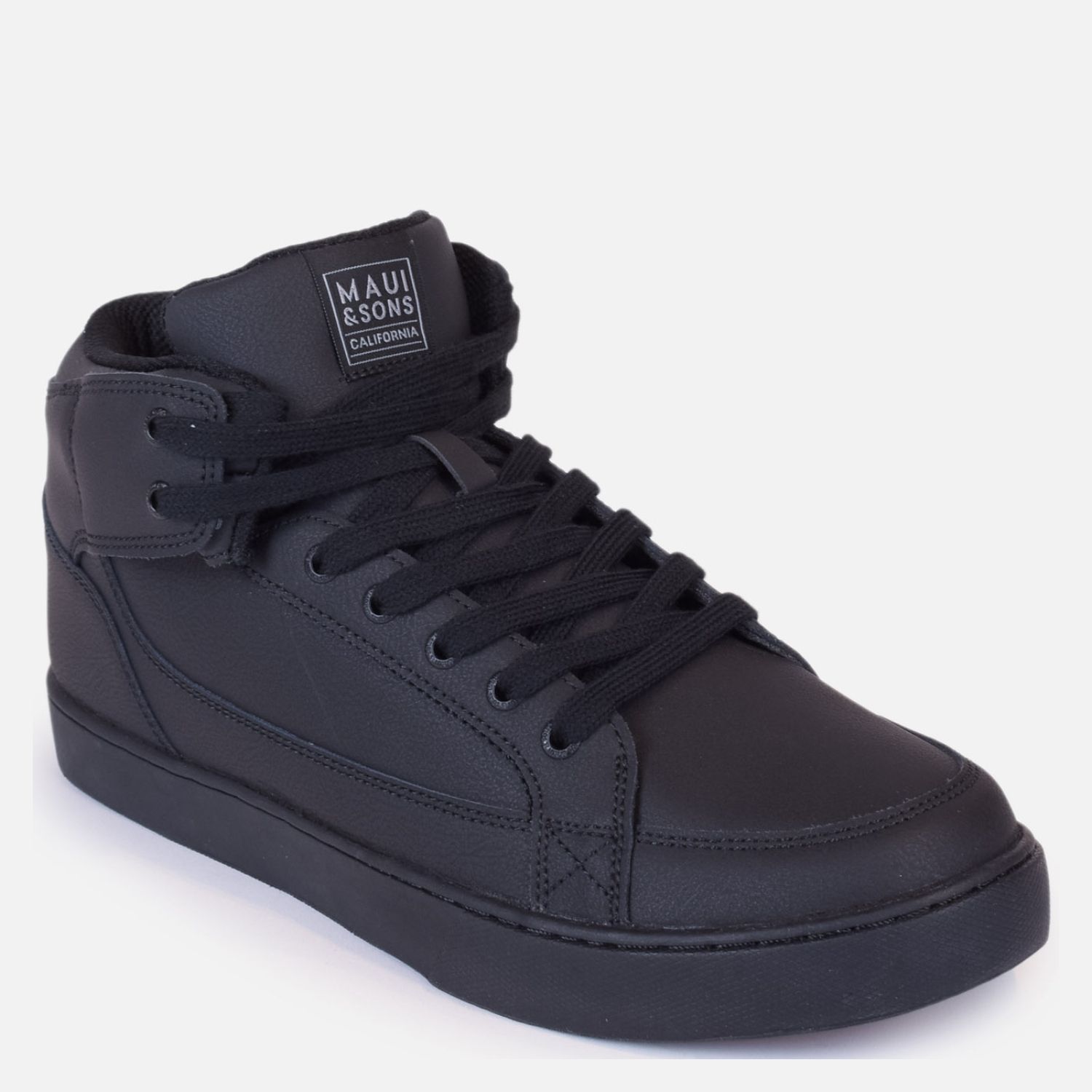 MAUI AND SONS Zapatilla Escolar Niño Cuero Negro Maui And Sons