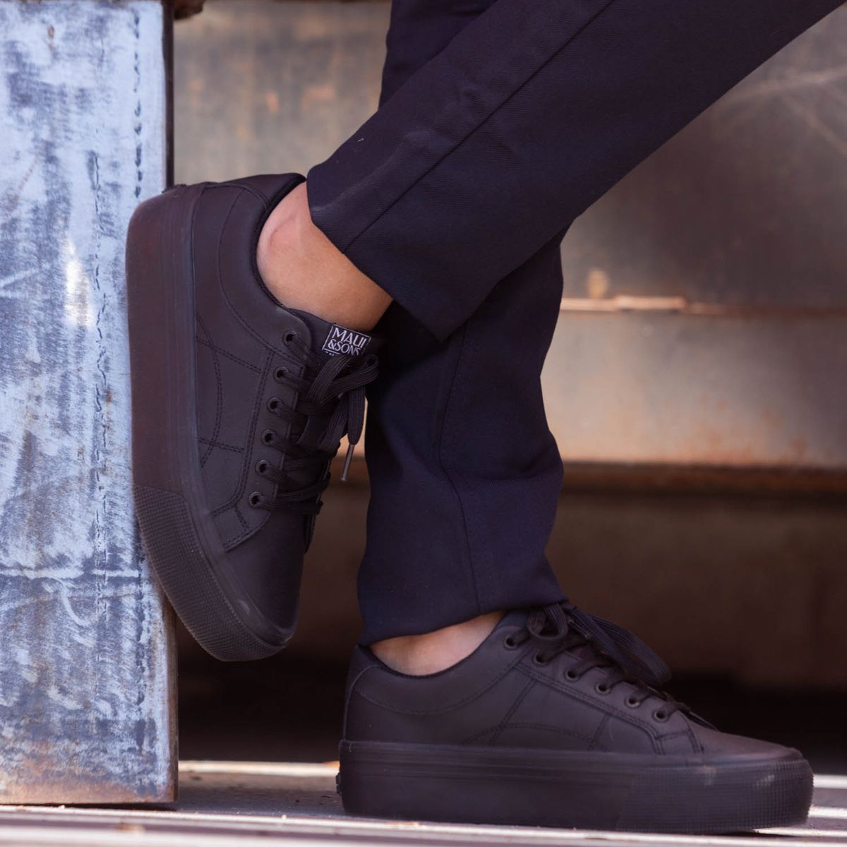 MAUI AND SONS - Zapatilla Escolar Mujer Negro Maui And Sons